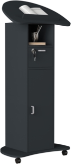 VCM Stehpult Redola 918366 Anthrazit H. 110 bis 120 cm x B. 56 cm x T. 37 cm