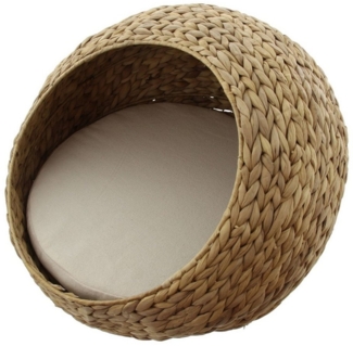 Tierbett Ø 50cm Kuschelhöhle Katzenhöhle Hundekorb Katzenkorb Körbchen, Braun