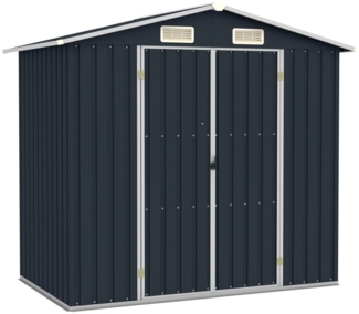 vidaXL Gerätehaus Anthrazit 205x129x183 cm Verzinkter Stahl 46299