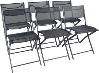 VCM Gartenstuhl Sumila 920266 Schwarz H. 79 x B. 45 x T. 46 cm