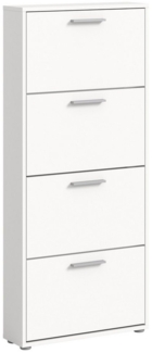 PREISBRECHER Schuhkipper See, in Weiß, Melaminbeschichtet - 59 x 136 x 17 cm (BxHxT)