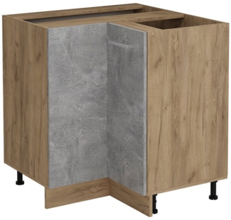 Eckunterschrank R-Line Beton 75.6 cm ohne Arbeitsplatte Vicco