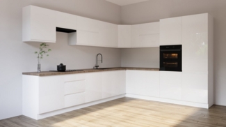 ROYAL24_MARKT Winkelküche K92-G350 - Aspen - Schlicht, funktional und elegant, (Komplett Set), Edles Design - Top Material - Hochwertig.