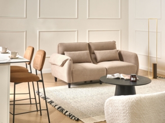 Beliani 'WETLAN' Sofa 3-Sitzer Stoff Hellbraun