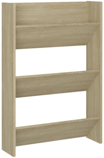 vidaXL Wand-Schuhschrank Sonoma-Eiche 60x18x90 cm Holzwerkstoff 806765
