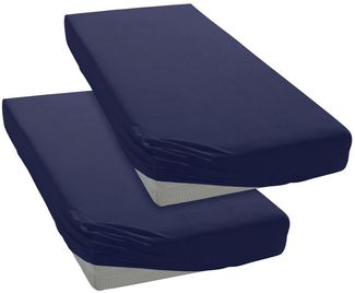 OTTO home Spannbettlaken Cremona, in PREMIUM Qualität aus 96% Baumwolle & 4% Elasthan, Jersey-Elasthan, Gummizug: rundum, (2 Stück), Größe ab 90x200 cm, in 145g/m² sowie 180 g/m² erhältlich