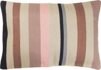 Ib Laursen Kissenbezug Multigestreift Grau Braun Rosa (40x60cm) 6426-00