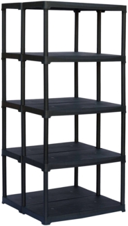 Dmora Aurelian Outdoor-Garderobe, Outdoor-Regal, Mehrzweck-Balkongarderobe, Outdoor-Schrank, 100 % Made in Italy, Anthrazit, 80 x 59 x 176 cm