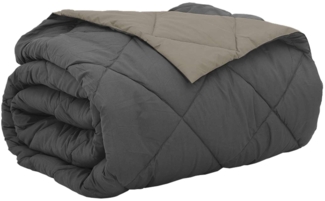 vidaXL Sommerdecke Hellgrau und Anthrazit 240x260 cm Mikrofaser 42025523