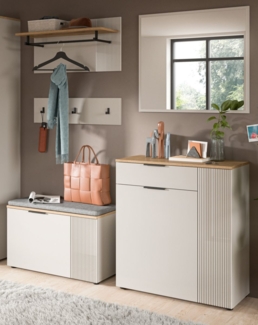 Garderobe Set 5-tlg. Skid in kaschmir und Eiche 175 x 190 cm