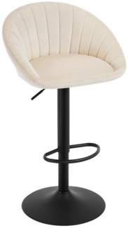 Woltu Barhocker (1 St), küchenhocker höhenverstellbar, Ergonomischer Stuhl, Samt