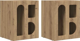 vidaXL Nachttisch 2 pcs Artisan-Eiche 40 x 35 x 50 cm Holzwerkstoff 891263