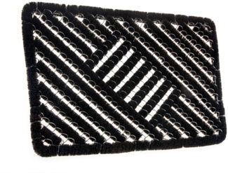 HANSE Home Fußmatte Grid Brushes Mat, Türmatte, rechteckig, Höhe: 33 mm, Gitter, Robust, Bürsten, Innen, Außen, Schmutzabtreter, Wetterfest