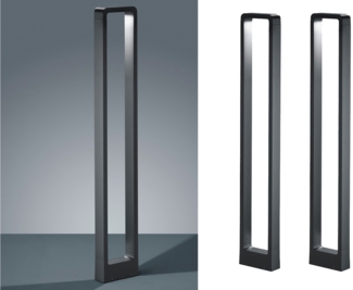 LED Pollerleuchte 2er Set Anthrazit Höhe 100cm IP54 - Außenleuchten Wegeleuchten