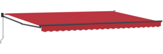 vidaXL manuelle einziehbare Markise Rot 500x300 cm 3331433