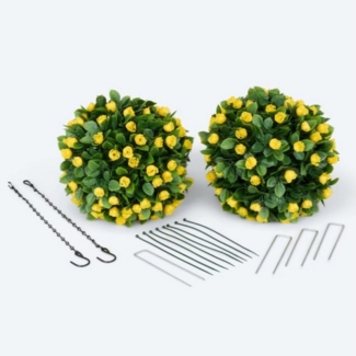 Kunstblume künstlicher Blütenball für das Beet, im Blumentopf oder zum Aufhängen Astern, Rosen, Online-Fuchs, variable Kunstpflanzen