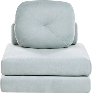 1-Sitzer Bodensofa Stoff hellblau mit Schlaffunktion OLDEN