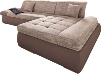 DOMO collection Ecksofa PB Moric wahlweise mit Bettfunktion + Armteilverstellung, L-Form, im XXL-Format, B/T/H:300/172/80 cm, feine Steppung