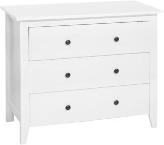 Kommode weiß 3 Schubladen TORRANCE