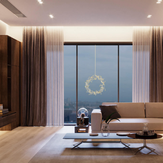 LED Lichterkranz Ø 30cm, 80 warmweiße LEDs, Draht Silber