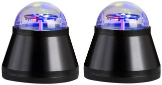 2er Set LED Tischleuchte, Dekolicht, schwarz, bunt, D 10 cm