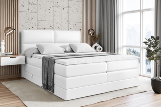 ALTDECOR Boxspringbett BOXI3 KING (Multipocket-Matratze H4, H3 Matratze Bonellfederung, Topper, Kopfteil)
