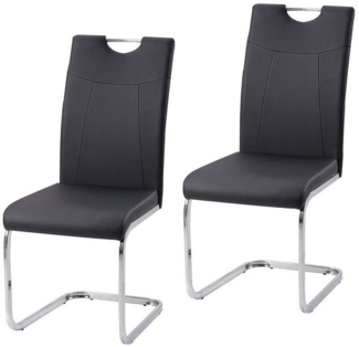 HTI-Line Freischwinger Schwingstuhl KellyC PU 2er (Set, 2 St), Freischwinger Esszimmerstuhl Kunstleder