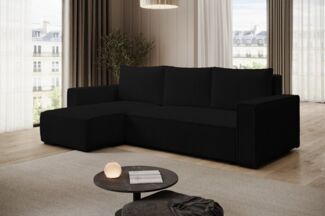 storez24 Ecksofa Letto, mit Bettkasten und Schlaffunktion, Cordstoff, L-Form, bequem