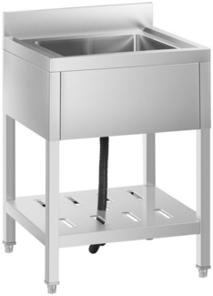 Royal Catering Spülenschrank Spültisch Spülbecken Edelstahlspüle Gastrospüle mit Regal Edelstahl