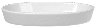 Feuerfeste Backform TOSCANA weiß oval 32 cm von Holst Porzellan / Backform / Ofenform / Auflaufform / Lasagneform / Gratinierform