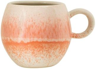 Bloomingville Tasse Paula, 275 ml, Keramik, Cappuccino Kaffeetasse, Teetasse, dänisches Design, orange