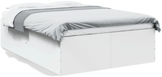 vidaXL Bettgestell Weiß 135x190 cm Holzwerkstoff 3280944