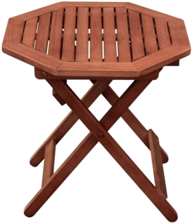 Tisch, Eukalyptus, achteckig, braun H 50 cm