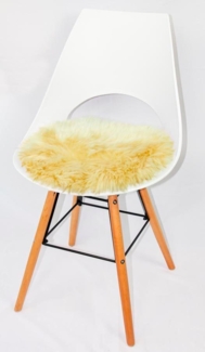 Heitmann Felle Stuhlkissen Lamm, Sitzauflage rund, Ø 45 cm, echtes Lammfell, waschbar, auch als 2er oder 4er Set
