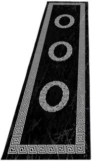 Kurzflor Teppich Pago Läufer - 80x300 cm - Schwarz