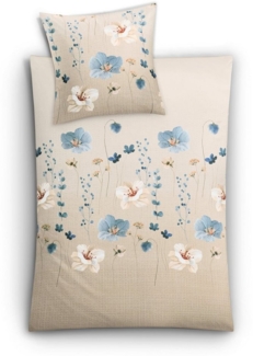 Kleine Wolke Bettwäsche Malva, Mako-Satin, 2 teilig, mit floralem Druck