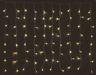Spetebo Lichtervorhang LED Sternen Lichtervorhang warm weiß - 190 cm, 160-flammig, Deko Lichterkette mit 160 LED für Innen und Außen