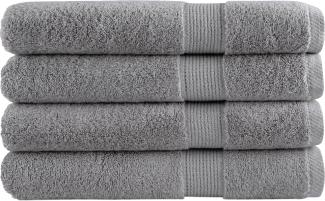 Premium-Handtücher 4 Stk Grau 100x200cm 600 g/m² 100% Baumwolle 137318