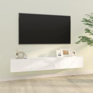 vidaXL TV-Wandschränke 2 Stk. Weiß 100x30x30 cm Holzwerkstoff 804544