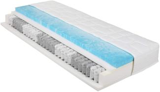 Taschenfederkernmatratze Royal Plus Gel 80 x 200 cm H2 - 26 cm hoch 7 Zonen