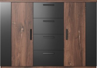 INOSIGN Schubkastenkommode Sigma, Breite 132 cm, moderne Schubladenkommode, Made in Europe, Kommode viel Stauraum, Einlegeböden verstellbar, Anrichte