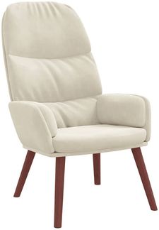 vidaXL Relaxsessel Cremeweiß Samt 4102619