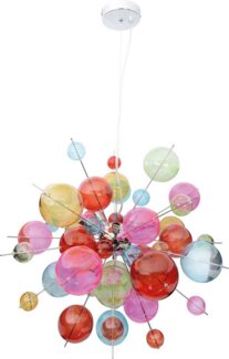 näve Pendelleuchte Explosion, ohne Leuchtmittel, Hängeleuchte,metall,glas,multicolor, 10xG9 max. 20W