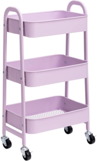 DOEWORKS Küchenwagen 3-Etagen Metall Utility Cart, Rollwagen Organizer für Küche