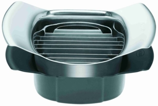 RÖSLE Mozzarellaschneider, Tomatenschneider, gleichmäßige Scheiben, mit zehn gezahnten Klingen