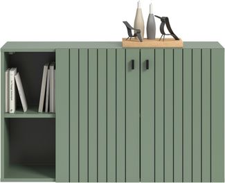 Home affaire Schuhschrank TATIO, Breite 106 cm, hängend, Rillenopik, offene Fächer (1-St) Schuhschrank, Schuhkommode, Flurkommode, Kommode, Hängeschrank