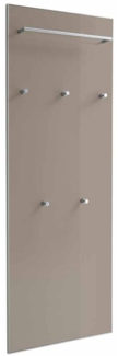 Garderobenpaneel Salerno / Santina , Glas, Holzwerkstoff , Beige , 60 x 170 x 10 cm