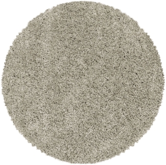 Hochflor Teppich Sima rund - 160 cm Durchmesser - Natur