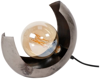 KAWOLA Tischleuchte LUAR, Tischlampe Metall silber