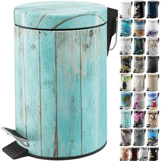 Sanilo Kosmetikeimer mit Motiv, viele schöne Bad Mülleimer zur Auswahl, 3 Liter, Abfalleimer mit Absenkautomatik & Innenbehälter